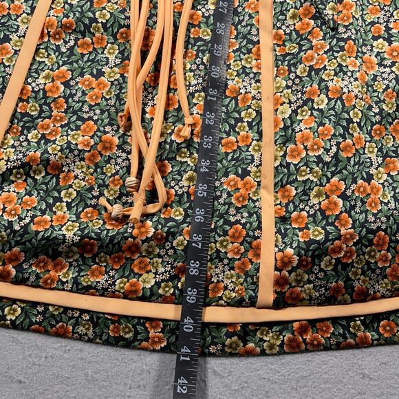 Vintage Chessa Davis Skirt Women‎ Small Floral Ribbon Trim Modest Made in USA - Picture 2 of 9